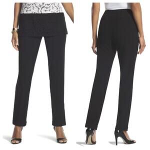 Chico's Women's Magique Tapered Ankle Pants Black Size 8